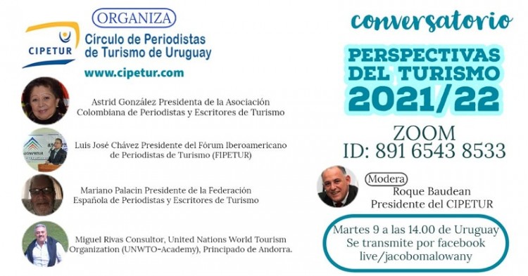 El CIPETUR organiza Conversatorio "Perspectivas del turismo 2021-2022"; martes 9 de junio