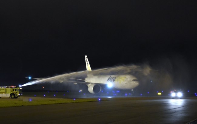 Llegada de nueva aeronave de Lufthansa Cargo fortalece el tr&aacute;nsito de mercader&iacute;as con Europa y el mundo