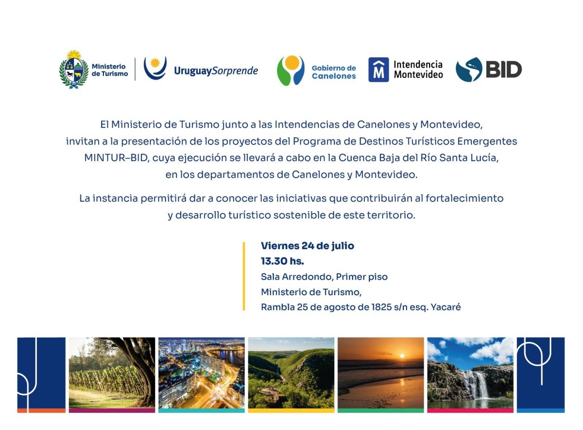 Presentaci&oacute;n de Proyectos para el Desarrollo Tur&iacute;stico de la Cuenca Baja del R&iacute;o Santa Luc&iacute;a