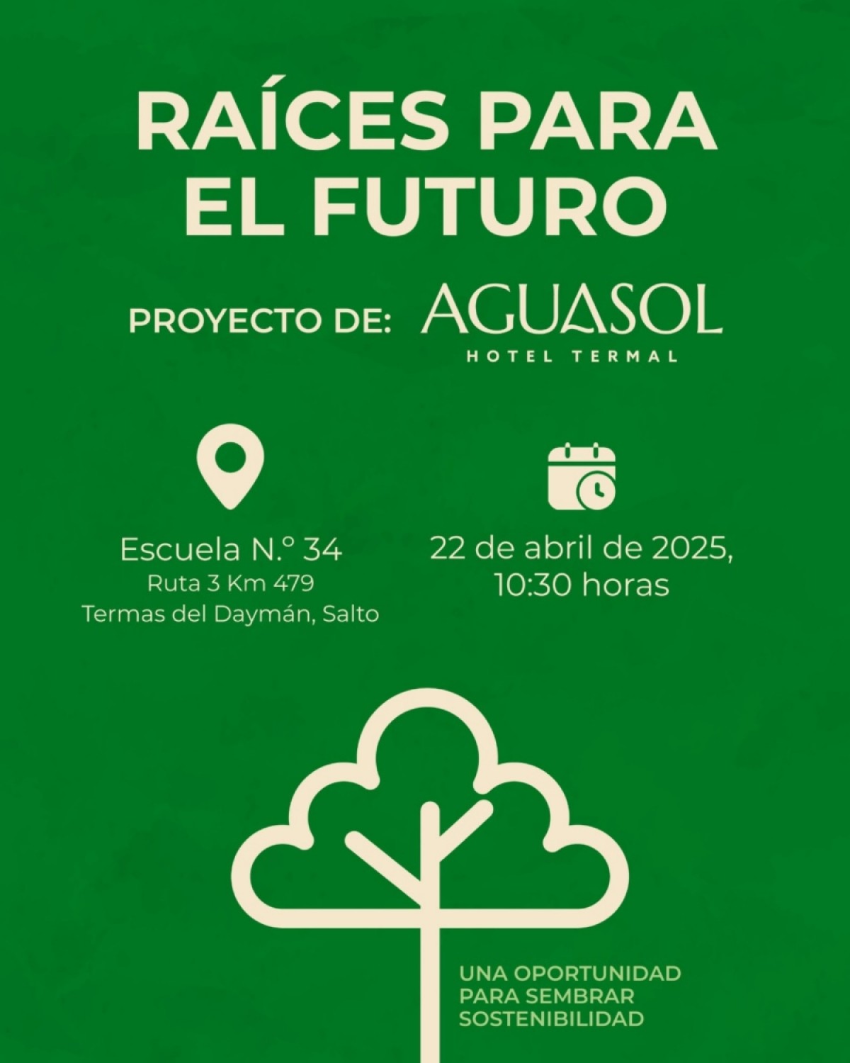 Ra&iacute;ces para el futuro, una acci&oacute;n sustentable de Aguasol Hotel Termal