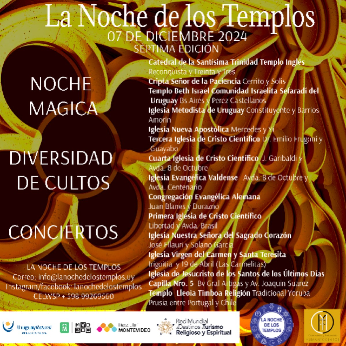 La Noche de los Templos se celebra el s&aacute;bado en Montevideo