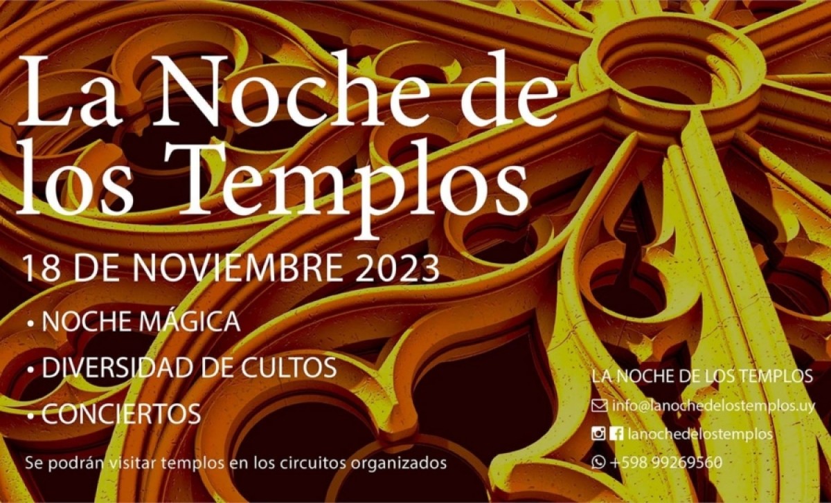 La Noche de los Templos se celebra el s&aacute;bado 18 en Montevideo
