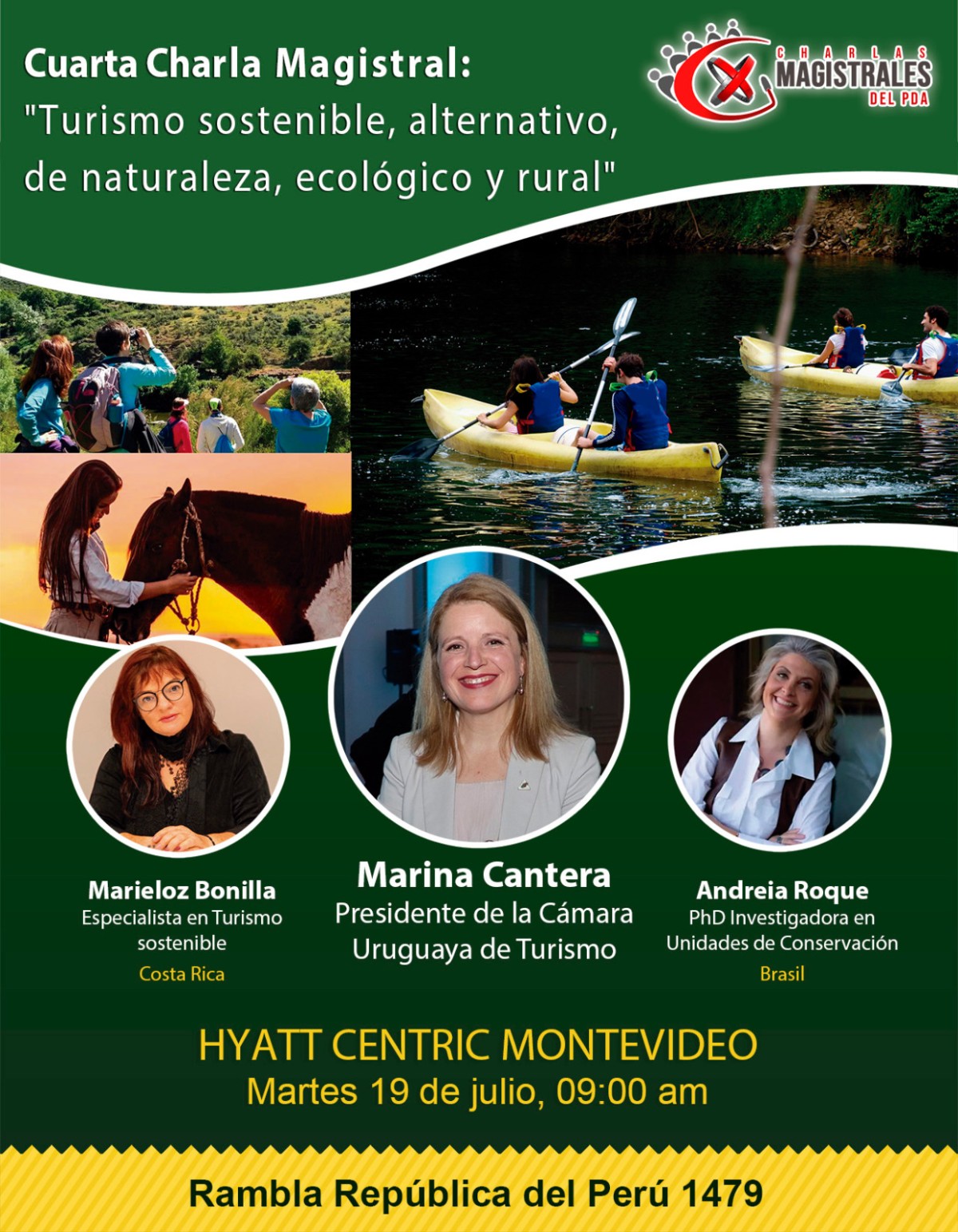 Turismo sostenible, alternativo, de naturaleza, ecol&oacute;gico y rural: tema de la 4&ordf; Charla Magistral del PDA