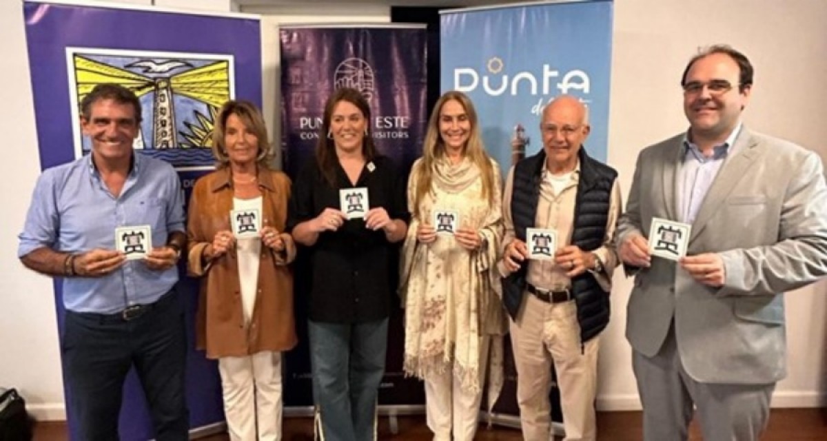 Mart&iacute;n Laventure Dtor. Turismo Maldonado, Ma. Sara Barofio, alcaldesa de PDE, Gabriela Rieiro representante de STW Uruguay, Graciela Caffera Dtora. Ejecutiva DPB, Jorge Tchinnosian Directivo DPB, Alejandro Abulafia vicepresidente DPB-PDEI (Cr&eacute;dito DPB)