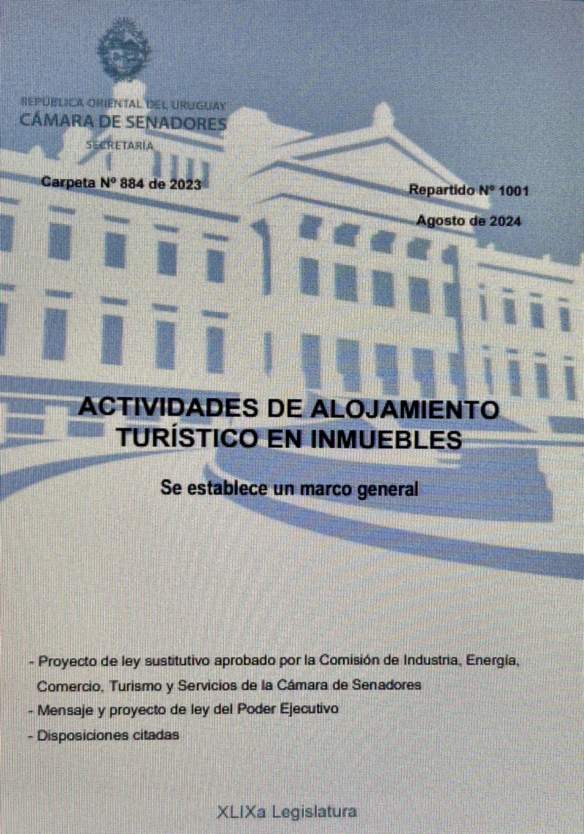 El Senado aprob&oacute; la &ldquo;Vivienda tur&iacute;stica&rdquo;