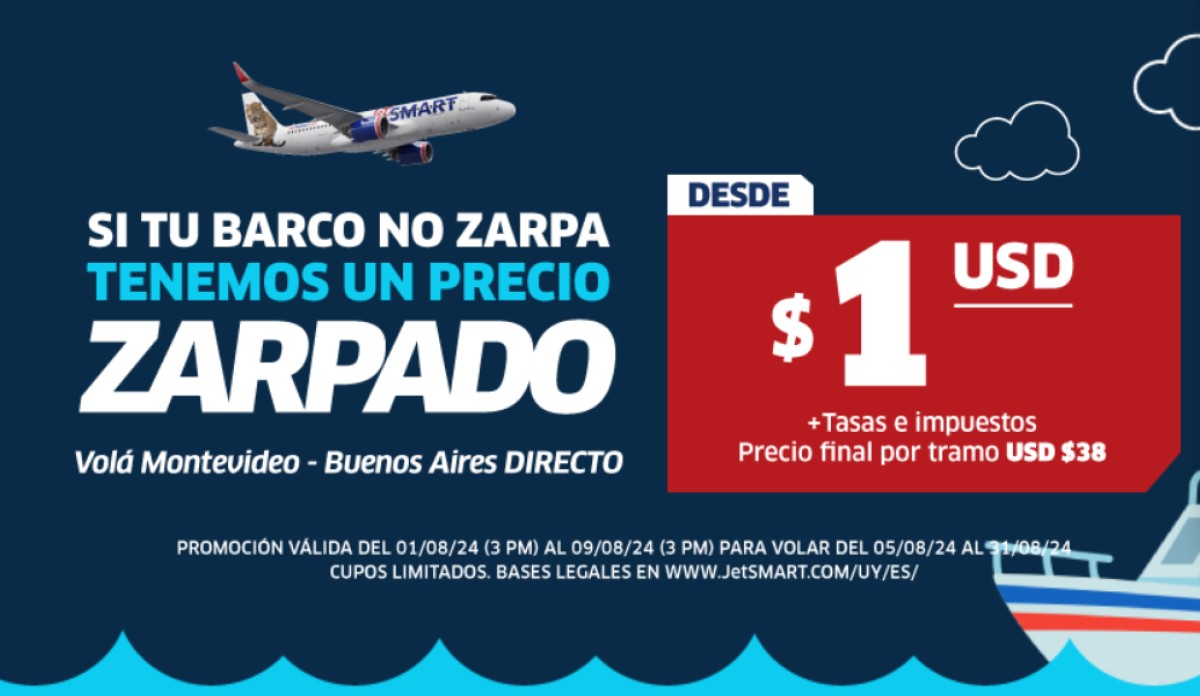 JetSMART lanz&oacute; una promoci&oacute;n con tarifas desde USD 1 para volar a Buenos Aires