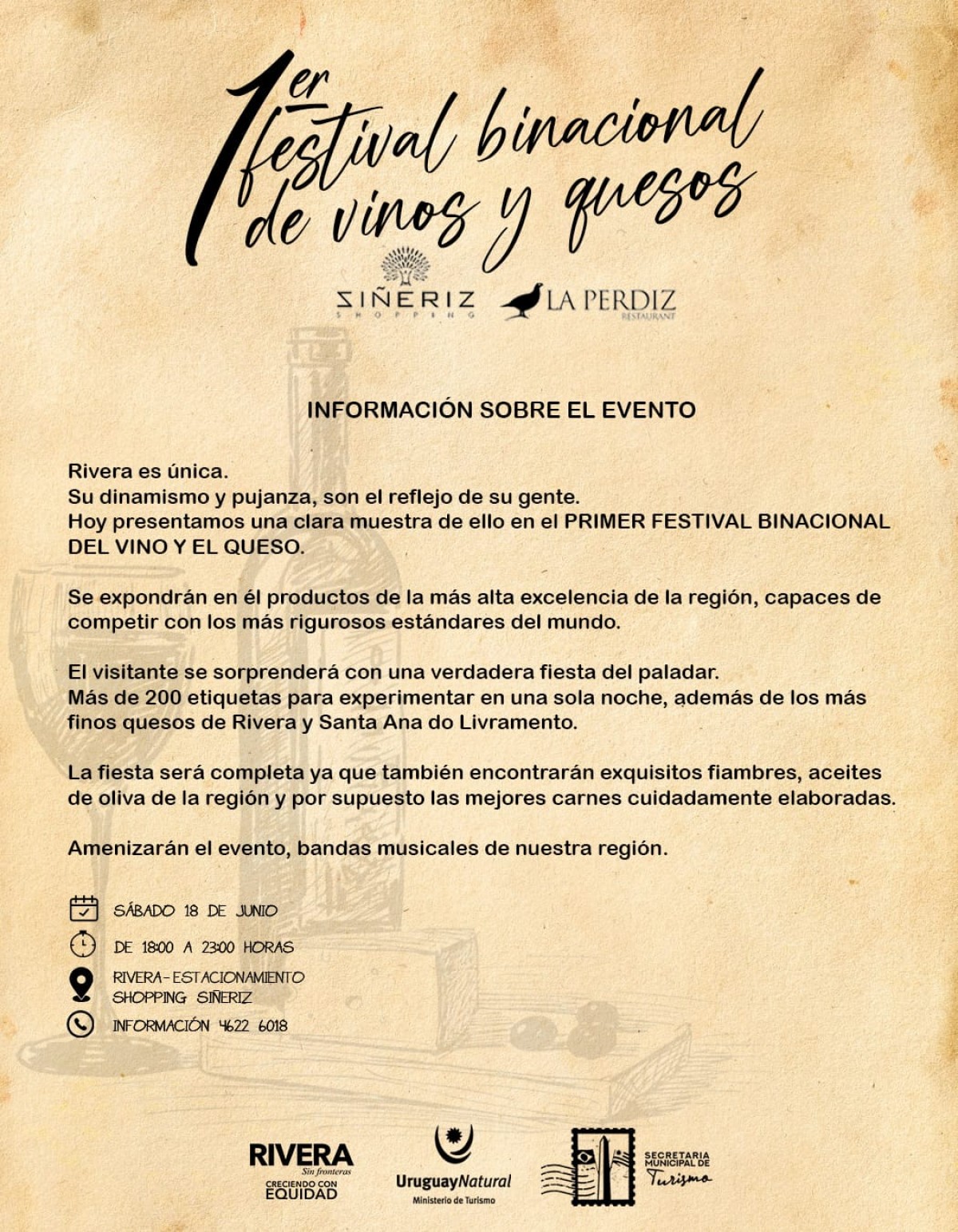 Primer Festival Binacional del Vino y el Queso en Rivera
