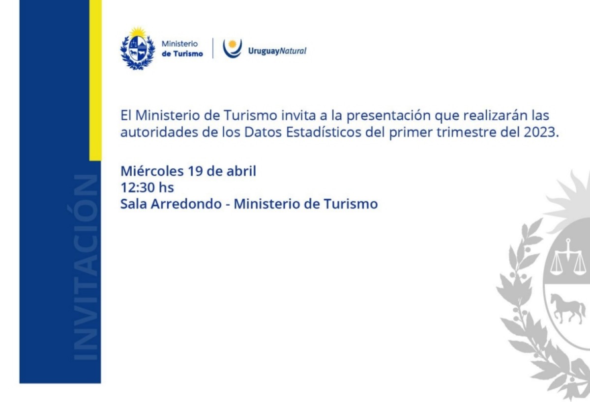 El MINTUR informar&aacute; los datos estad&iacute;sticos del primer trimestre