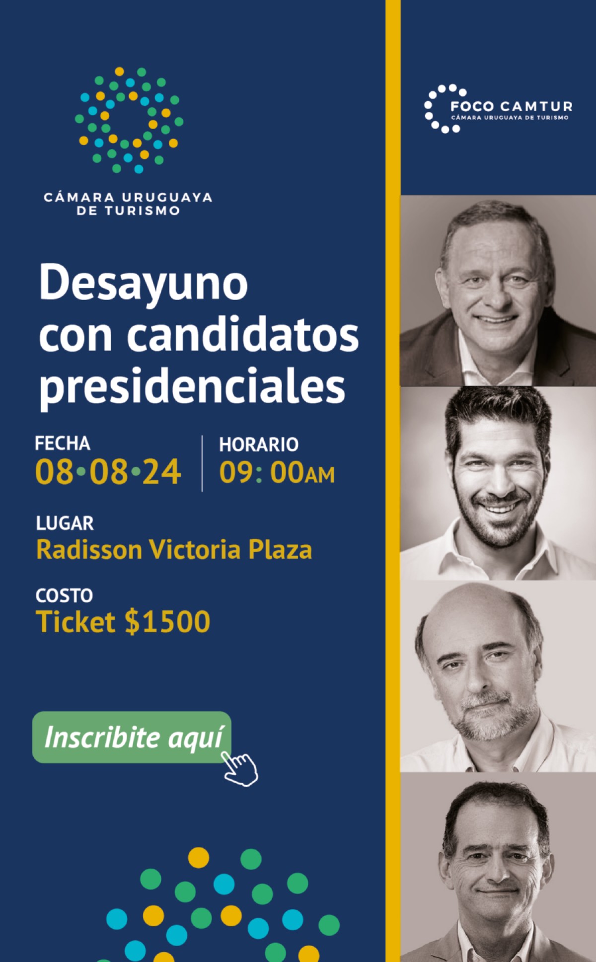 CAMTUR recibe a 4 candidatos a la presidencia